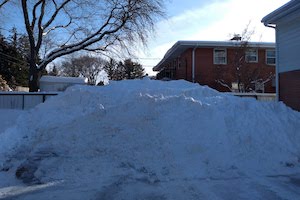 Piles of snow, Madison